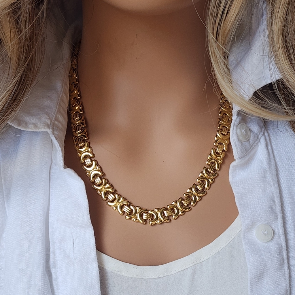 Neiman Marcus Jewelry Gold Plated Chain Hypoallergenic Necklace